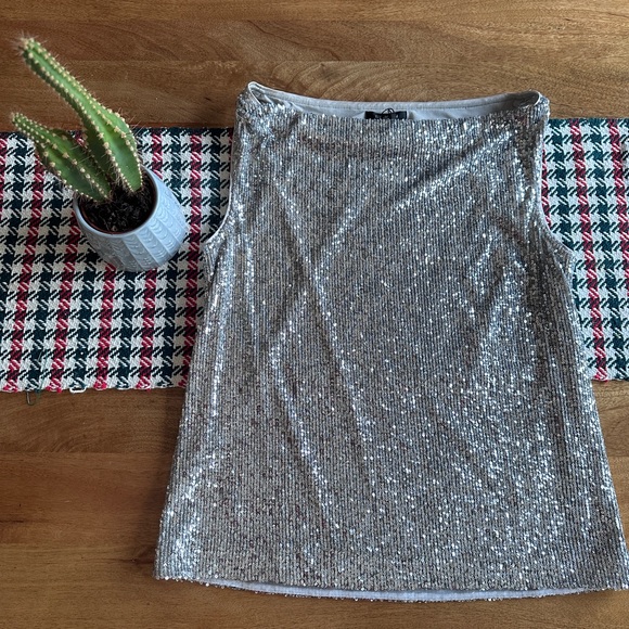 St John Starlight Sequined Cowl Neck Shell 🍸✨ - Picture 7 of 10